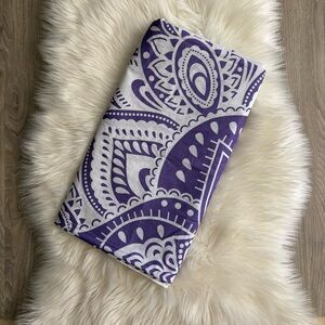 Purple and White Mandala Tapestry